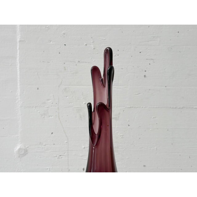 Vintage Murano Glass Vase in Violet, 1950s For Sale - Image 16 of 17