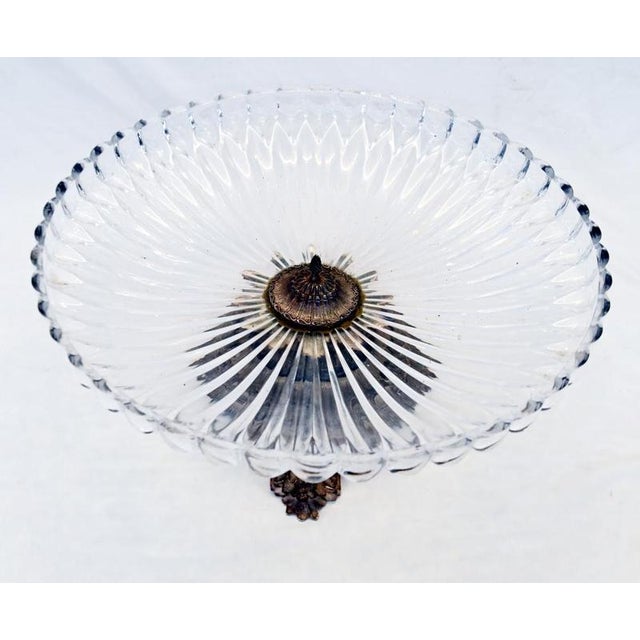 French Belle Epoque Glass and Silver-Plated Centrepiece Tazza, 1900s For Sale - Image 3 of 3