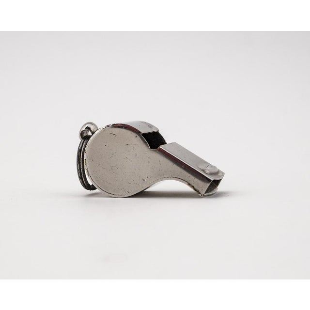 1940s German Metal Whistle with Wooden Pea Leather Cord and Metal Chain, 1940s, Set of 3 For Sale - Image 5 of 18