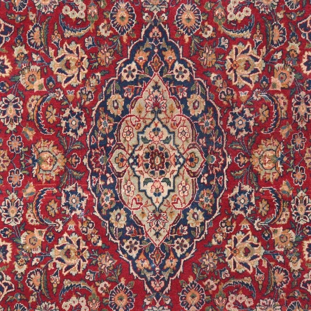 Vintage Middle Eastern Keshan Rug For Sale - Image 3 of 12