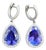 13.63 Ct Natural Tanzanite & Diamond Earring, Pair For Sale