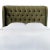 Lulu Wingback Tufted Headboard in Pine Shine Velvet, Queen For Sale