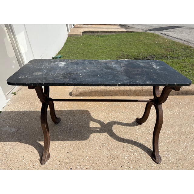 French Mid 19th Century French Cast Iron Work Table For Sale - Image 3 of 11