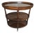 Burl Walnut Three Tier Table by Henredon on Tiny Brass Castors For Sale