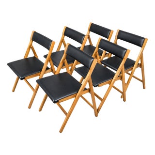 Vintage Eden Folding Chairs by Gio Ponti for Stol Kamnik, 1970s, Set of 6 For Sale