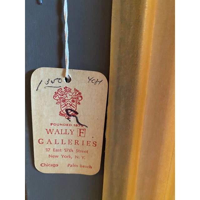 Textile 1960s Gaston Sebire Remorqueurs Au Havre Post-Impressionist Oil Painting For Sale - Image 7 of 9