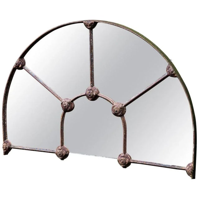 Brown Arched Cast Iron Mirror, Mid 19th Century For Sale - Image 8 of 8