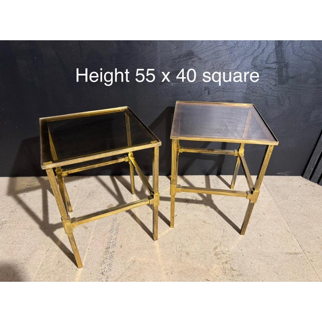 French Brass Lamp Tables, 1940, Set of 2 For Sale - Image 13 of 16