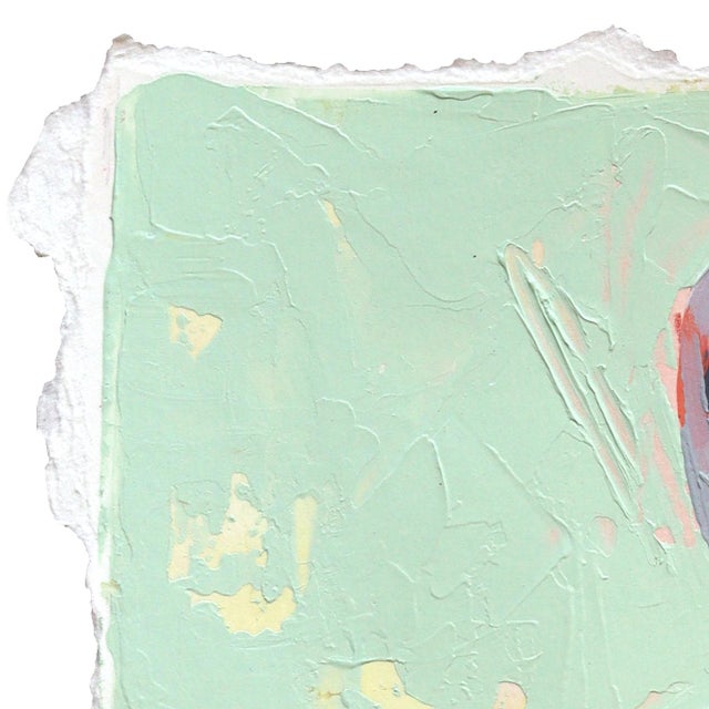 2020s Yummy Bunny - Original Playful Rabbit Animal Mixed Media Acrylic and Pencil Art For Sale - Image 5 of 9