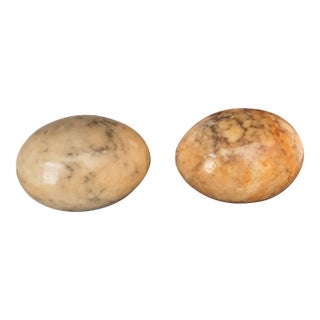 Italian Marble Eggs Yellow Gold Easter For Sale