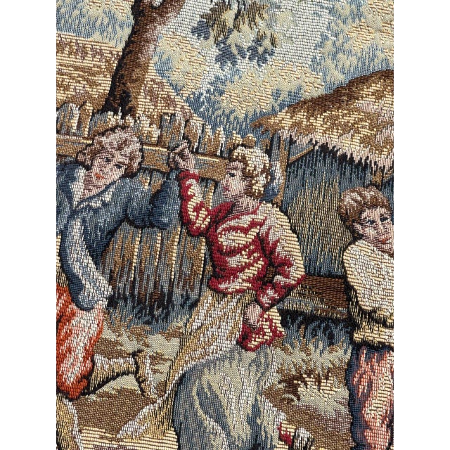 French Jacquard Tapestry with the Flemish Festival Motif in the style of Aubusson, 1970s For Sale - Image 16 of 18