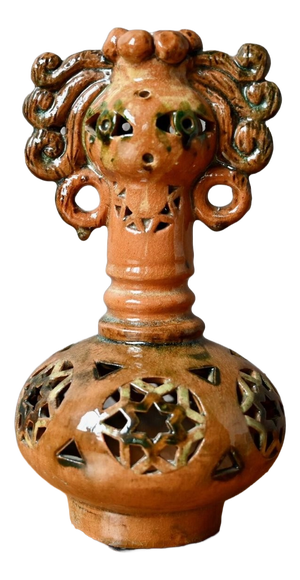 Anthropomorphic Art Brut Sculpture in Glazed Terracotta, 1960s