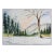 Late 20th Century Snowy Winter Landscape Watercolor Painting For Sale