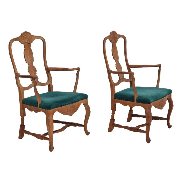 Set of Danish Oak Armchairs, 1960s For Sale