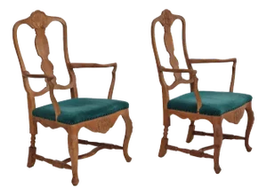 Set of Danish Oak Armchairs, 1960s