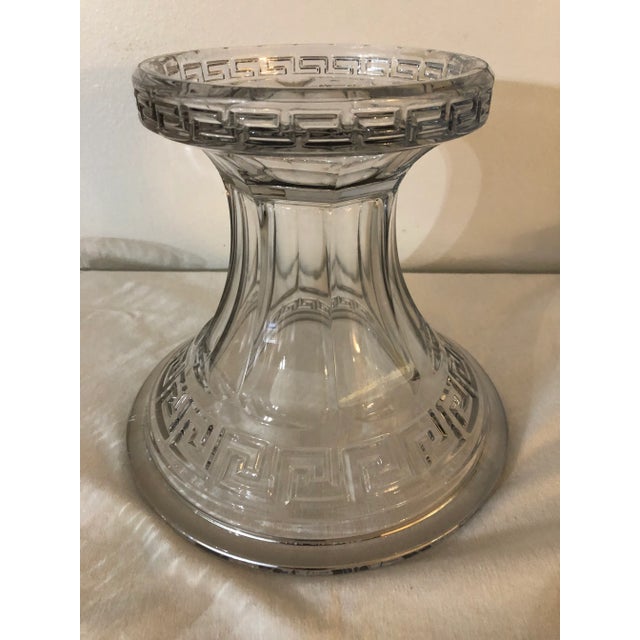 1930s Vintage 1930s Heisey Greek Key Punch Bowl and Stand With Cups - 15 Piece Set For Sale - Image 5 of 13