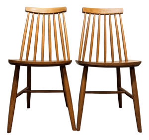 Mid-Century Modern Scandinavian Teak Chairs, Set of 2