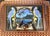Vintage Brazilian Tray With Butterfly Wing Mosaic and Parrots For Sale - Image 9 of 9
