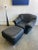 Postmodern Italian Black Lounge Chair & Ottoman For Sale In Los Angeles - Image 6 of 8