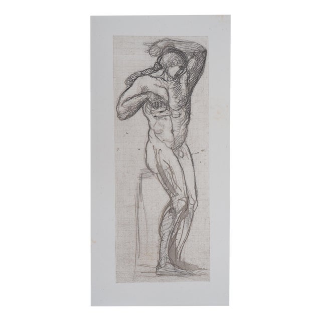 After Auguste Rodin, Naked Man, Engraving For Sale