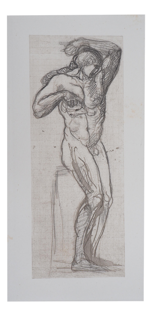 After Auguste Rodin, Naked Man, Engraving