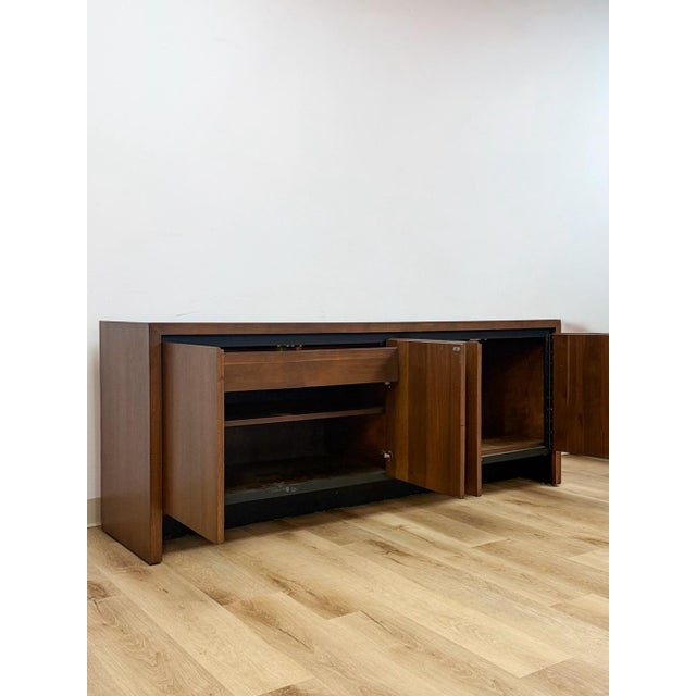 Dillingham MCM Credenza Vintage Long Sideboard Buffet Tv Stand Media Console For Sale - Image 9 of 15