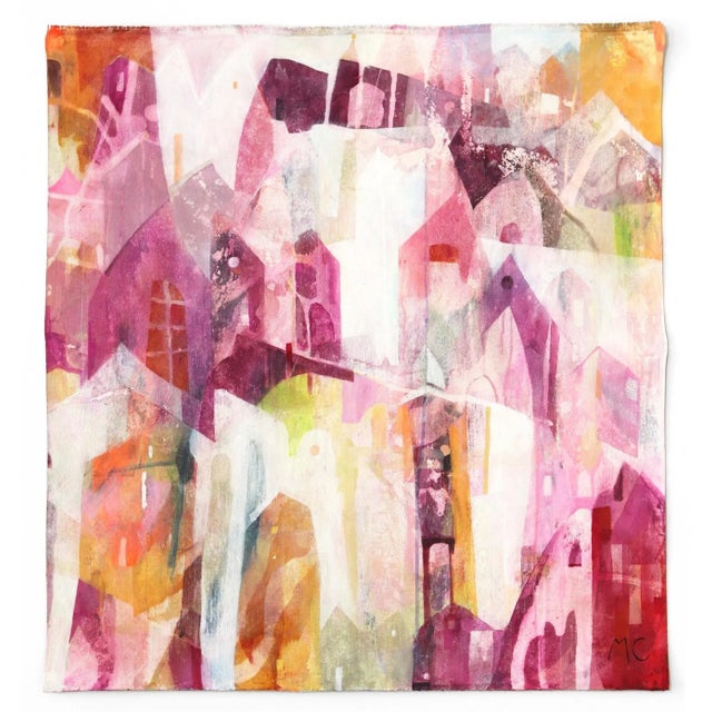 Textile "Cherish" Contemporary Abstract Expressionist Acrylic Painting by Maria C. Bernhardsson For Sale - Image 7 of 7