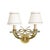 Jules Leleu Pair of Art Deco Jules Leleu Polished Brass & Glass Ribbon Sconces For Sale - Image 4 of 12
