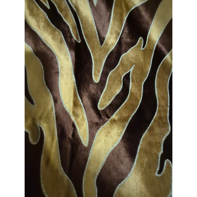 Gorgeous, soft heavyweight Velvet. Gold, brown and silver sheen animal print. Very high end material, been in designer...