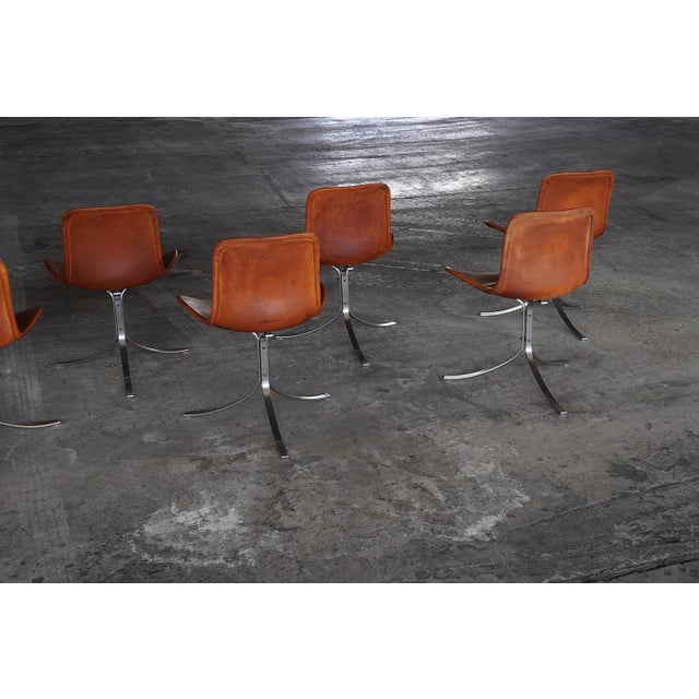 Animal Skin PK9 Dining Chairs by Poul Kjærholm for E. Kold Christensen, Denmark, 1960s, Set of 8 For Sale - Image 7 of 11