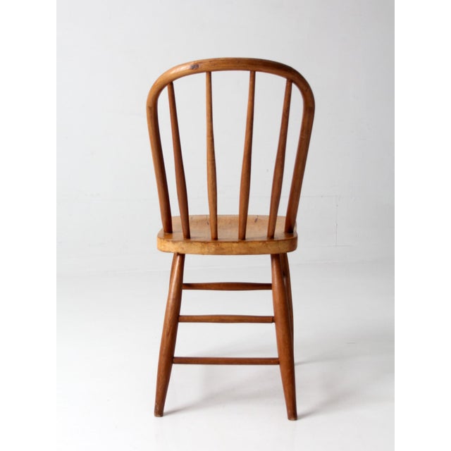 Brown Antique Windsor Bow Back Side Chair For Sale - Image 8 of 16