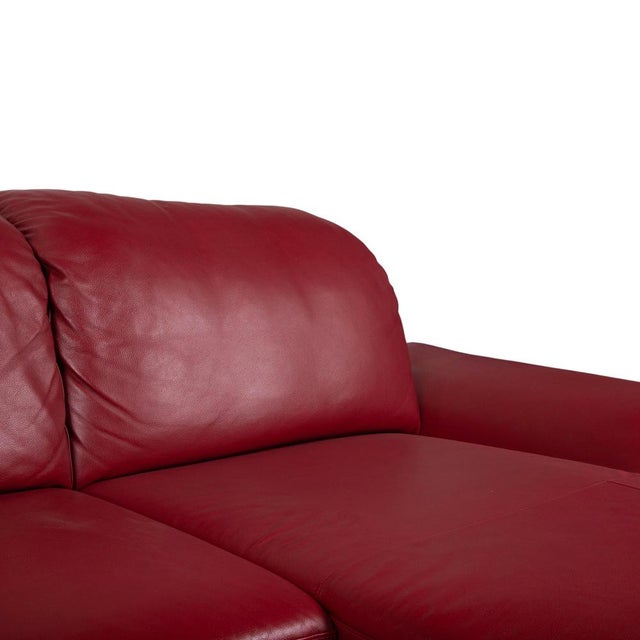 Red Leather Corner Sofa from Willi Schillig For Sale - Image 5 of 18
