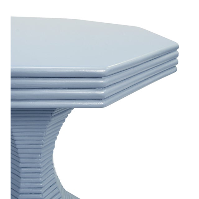 New item. Not vintage. Introducing our Octavia table, featuring a playful octagonal shape and reeded rattan craftsmanship,...