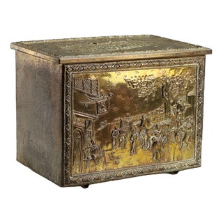 Antique Metal Trunk for Timber, United Kingdom, 20th Century For Sale