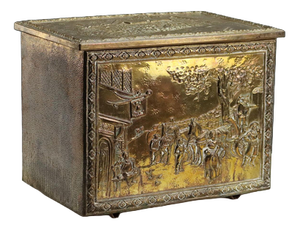 Antique Metal Trunk for Timber, United Kingdom, 20th Century