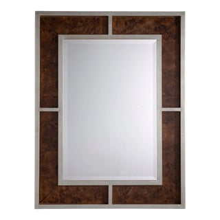 Bedford Silver Whiskey Burl Mirror For Sale