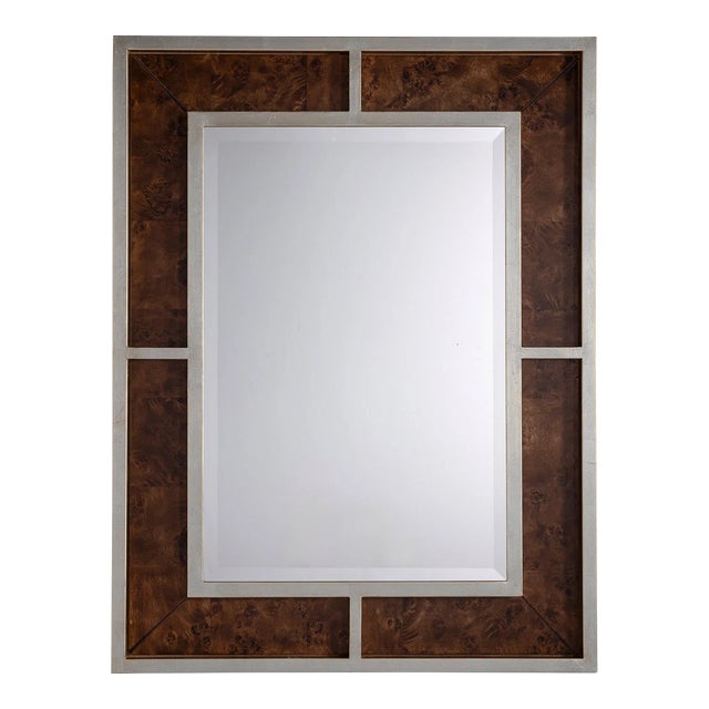 Bedford Silver Whiskey Burl Mirror For Sale