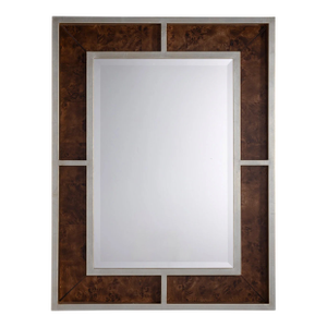 Bedford Silver Whiskey Burl Mirror