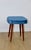 Vintage Square Blue Stool from PRL, 1970s For Sale - Image 3 of 7