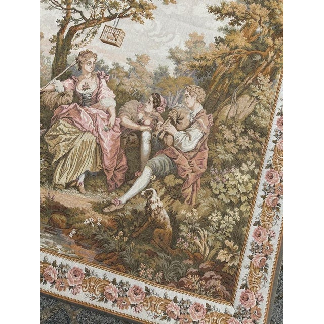 French Aubusson Style Jacquard Tapestry, 1950s For Sale - Image 11 of 18