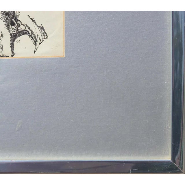 Late 20th Century Surrealist Abstract Figurative Drawing, Framed For Sale In Houston - Image 6 of 10