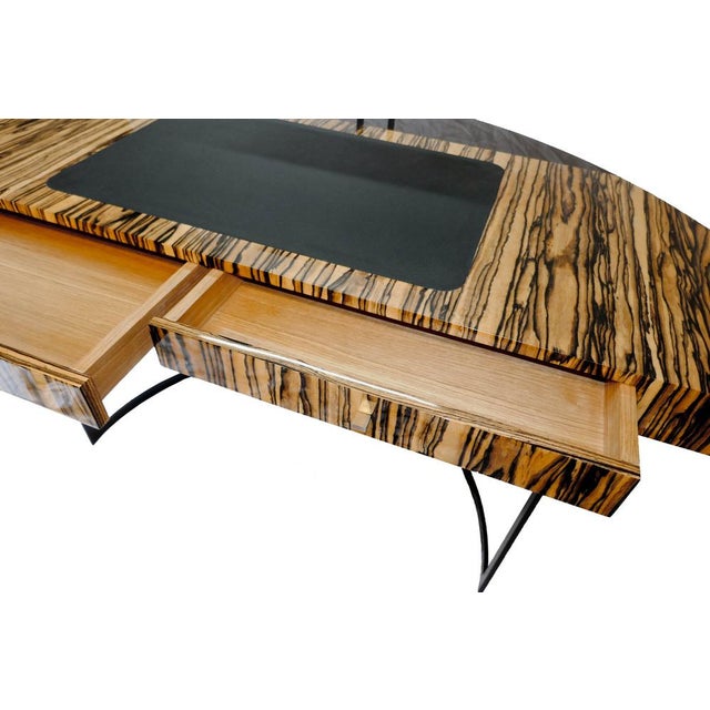 Half-Moon Desk in White Ebony by Aymeric Lefort For Sale - Image 12 of 13