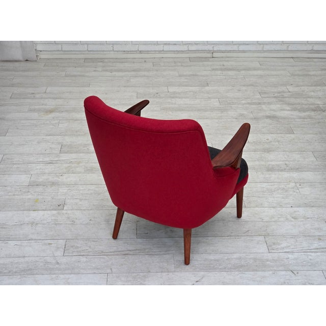 Danish Armchair in Furniture Wool, 1960s For Sale - Image 11 of 18