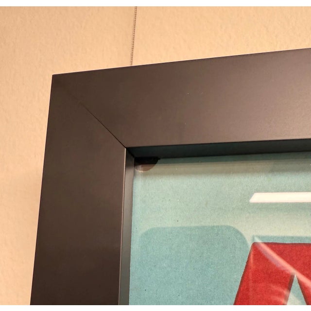 Printmaking Materials C. 1962, Air France – Great Britain, Original Vintage Lithograph Travel Poster Printed in France, Custom Framed in Black, Artist Guy Georget For Sale - Image 7 of 10