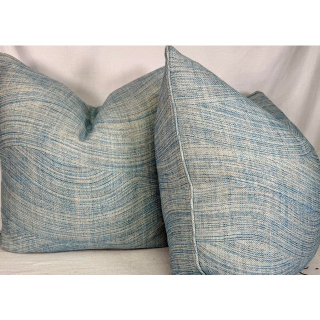 Transitional 22" Fermoie "Wave" in 006 Pillows-a Pair For Sale - Image 3 of 3