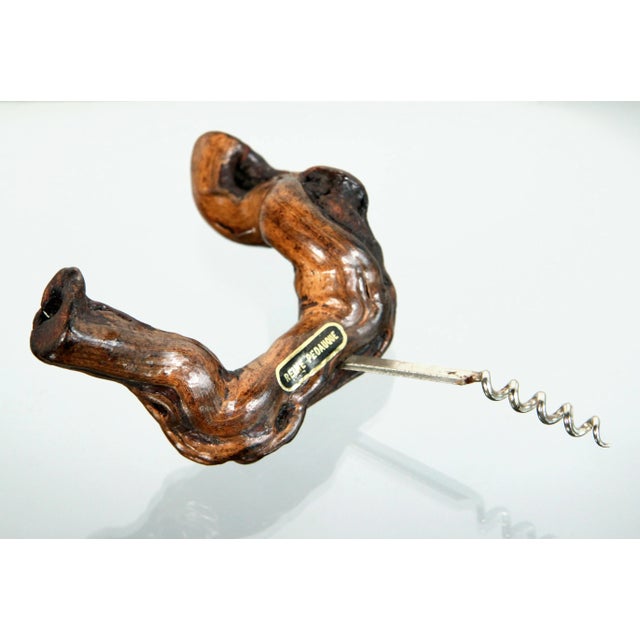 Fabulous vintage French grape vine corkscrew from the Reine Pédauque Winery in Burgundy, France! c.1950's or so this is a...