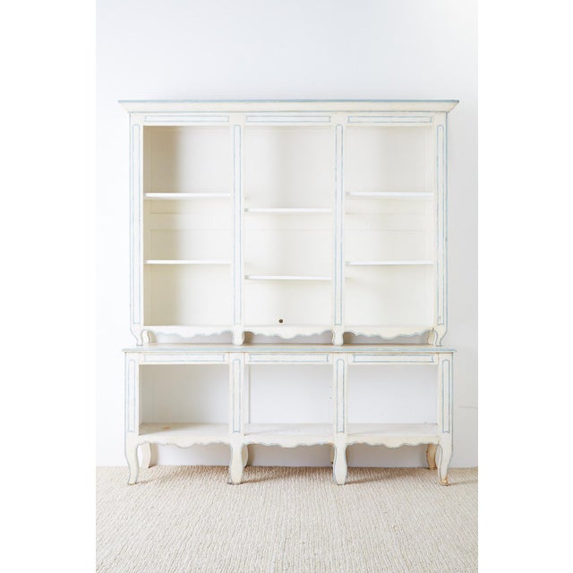 French Provincial Style Painted Open Shelf Bookcase Chairish