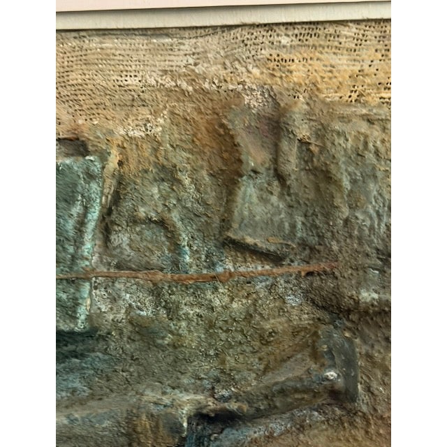 Early 2000s-Nelly Arauz-Mixed‑Media Relief on Board With Textured Geometric Surface For Sale In New York - Image 6 of 9