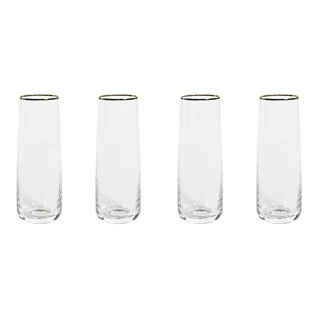 Cappelletti Stemless Glass Flutes, Set of 4 For Sale