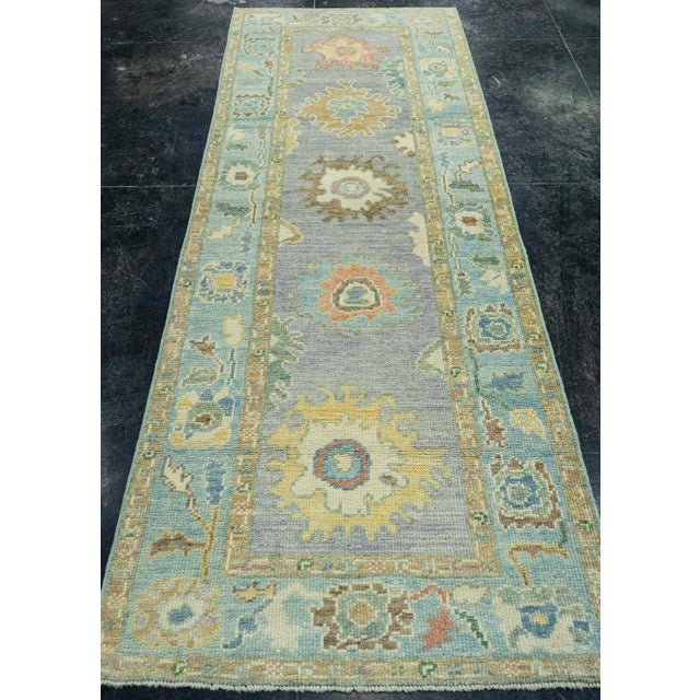 Early 21st Century Turkish Oushak Rug 2'10" x 8'3" #19534 For Sale - Image 5 of 8